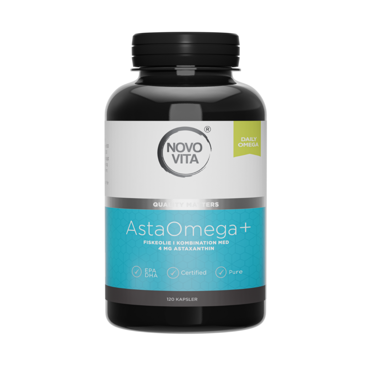 AstaOmega+ – Omega-3 fiskeolie med astaxanthin | Novo Vita