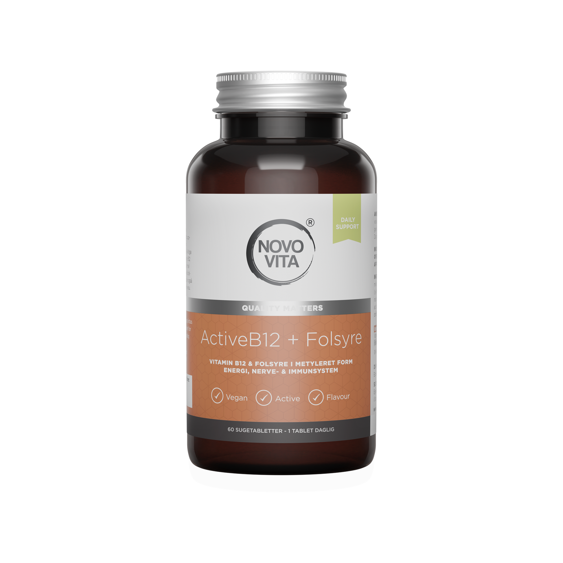 Novo Vita Active B12 + Folsyre – methylerede sugetabletter med kirsebærsmag