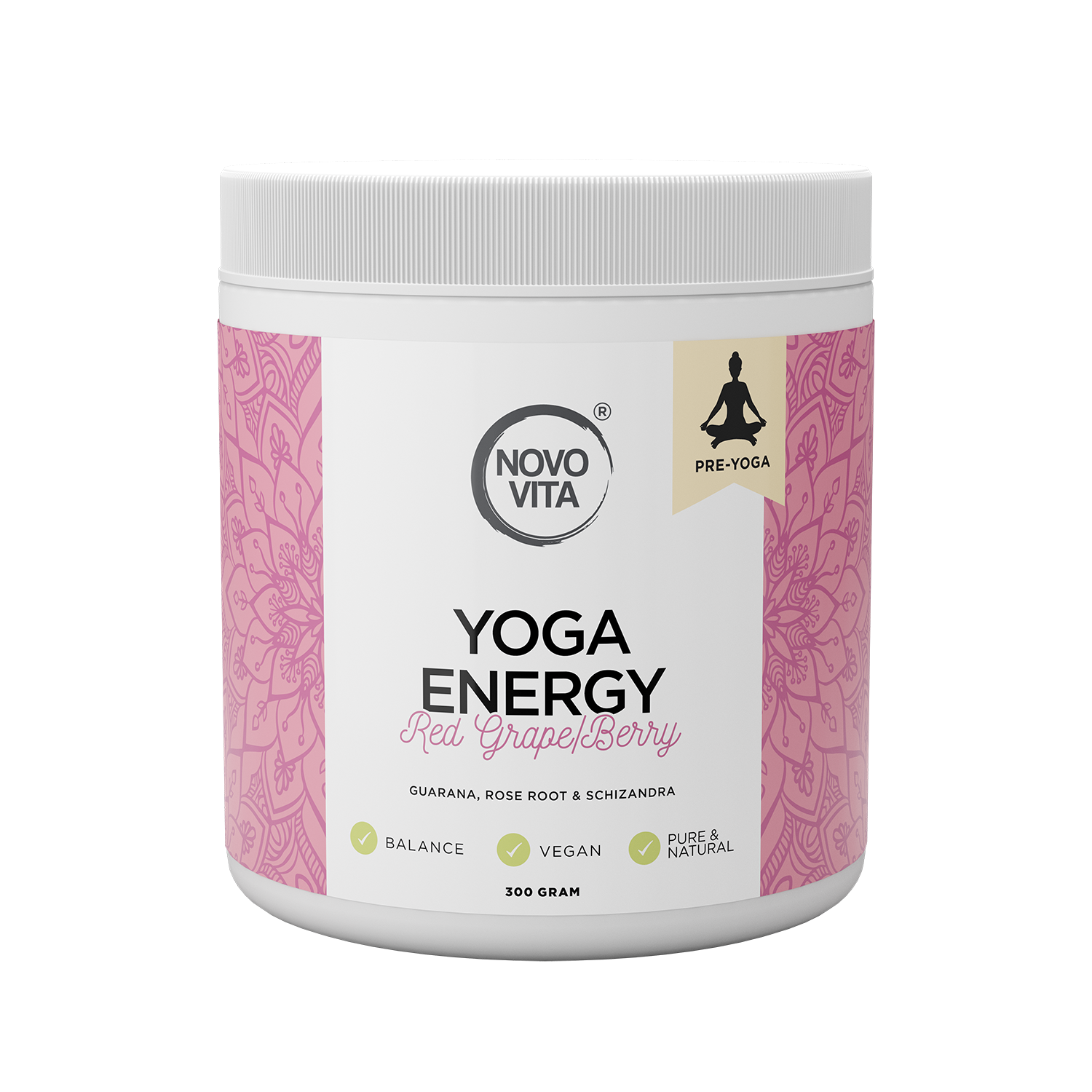 Novo Vita Yoga Energy – vegansk energipulver med C-vitamin