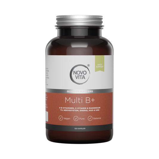 Novo Vita Multi B+ – komplet B-vitamin kompleks med C og magnesium