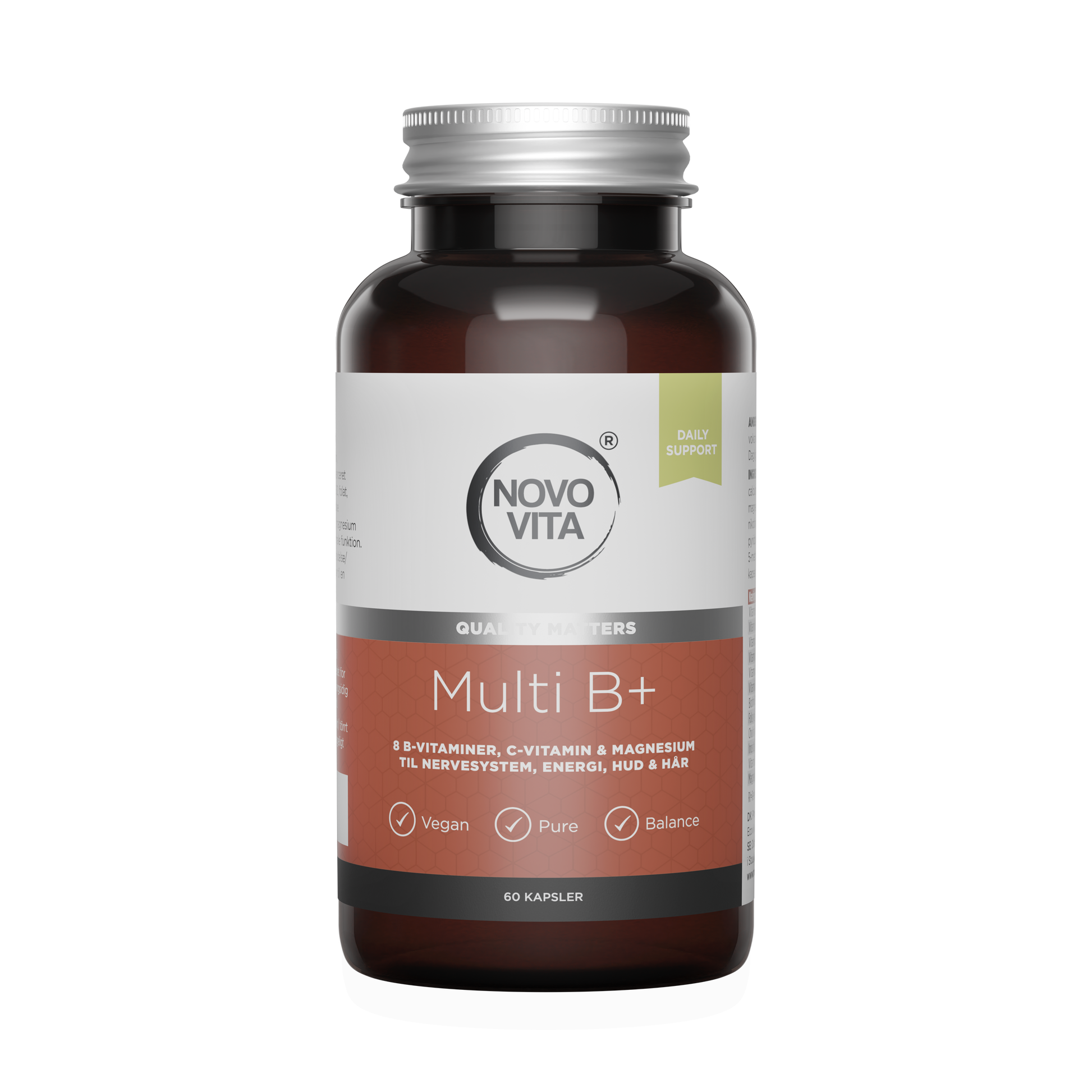 Novo Vita Multi B+ – komplet B-vitamin kompleks med C og magnesium
