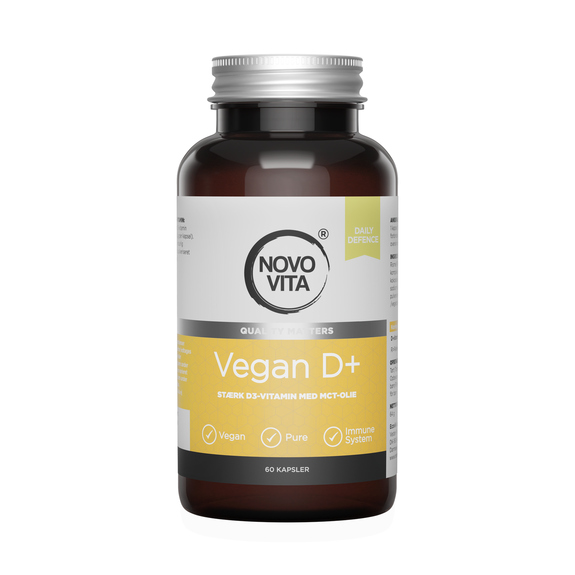Novo Vita Vegan D+ – 80 µg vegansk D3-vitamin fra lav