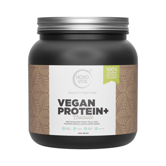 Novo Vita Vegan Protein+ Chocolate – plantebaseret proteinpulver med kakao