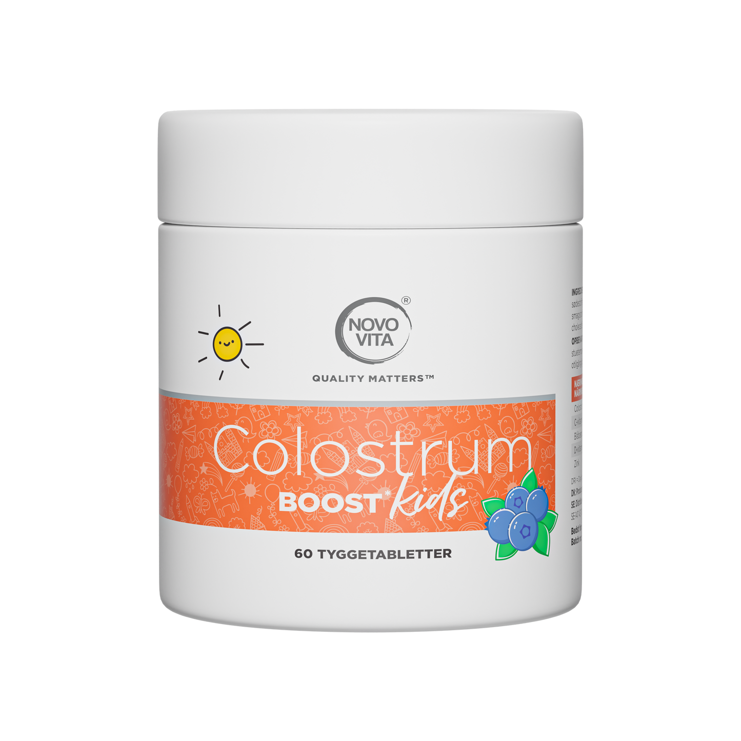 Novo Vita Colostrum Boost Kids – tyggetabletter med C-, D-vitamin og zink