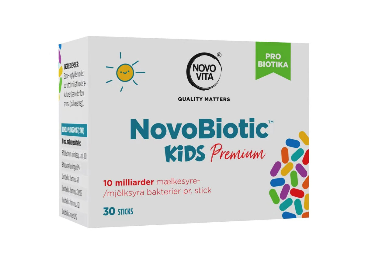 Novobiotic Mælkesyrebakterier til børn – NovoBiotic Kids Premium – Novo Vita