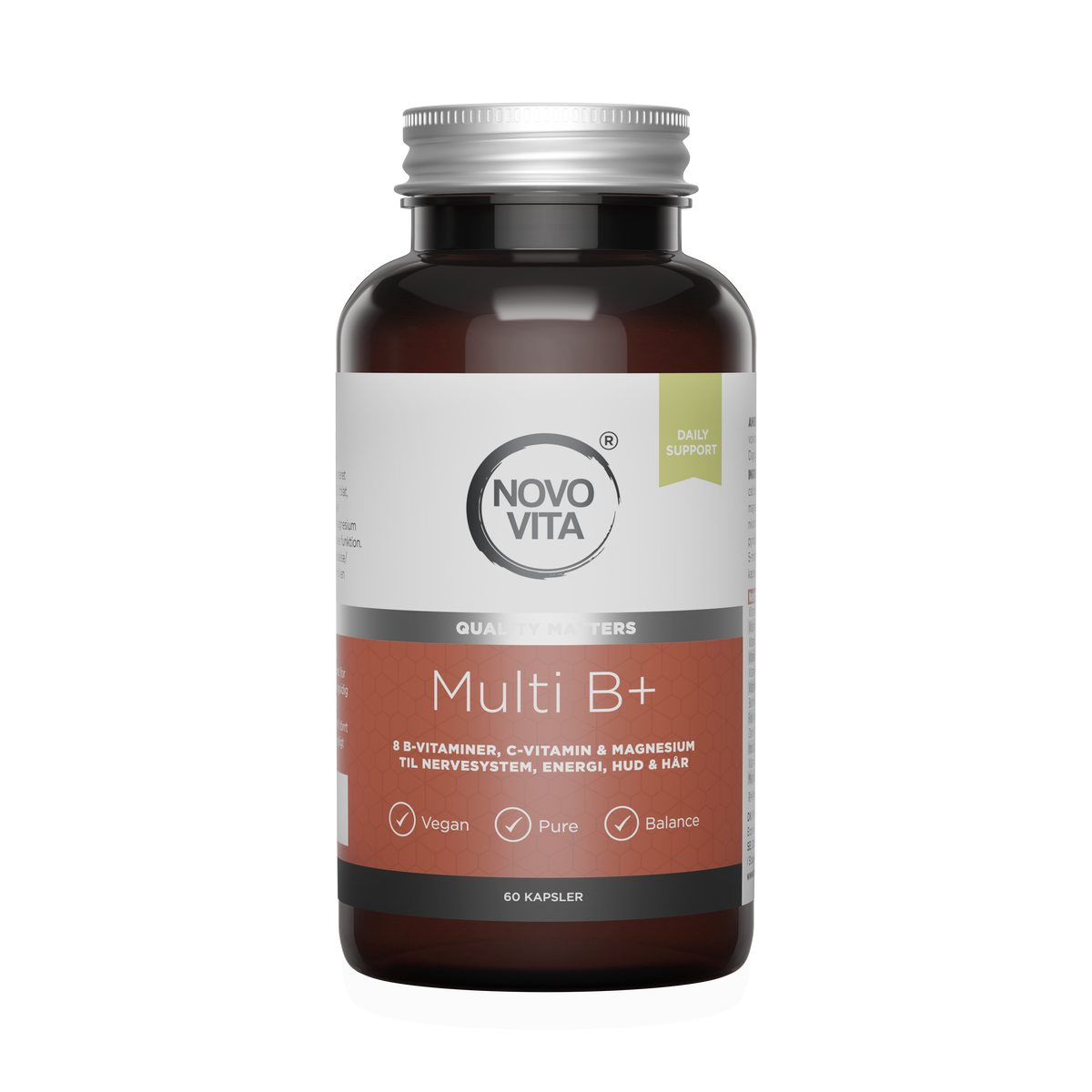 Multi B+ – B-vitaminer med C-vitamin og magnesium – Novo Vita